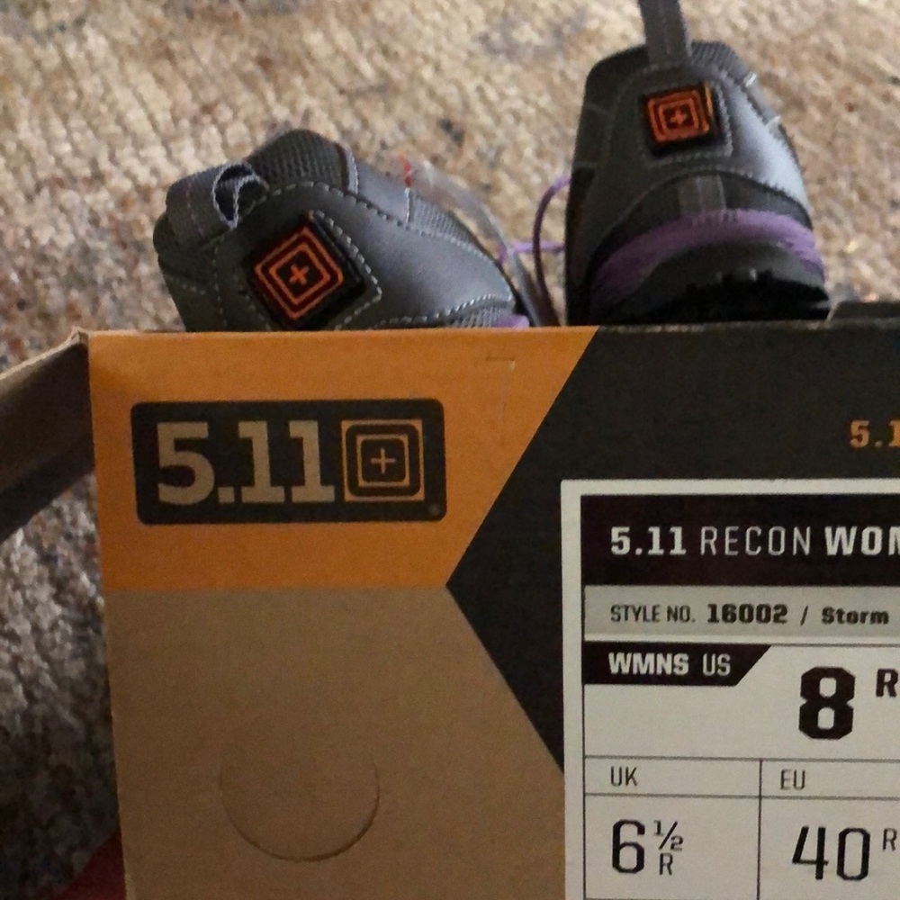 5.11 purple /grey tactical hiking sneakers new have 2 pairs size 6/and 8